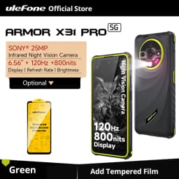 Ulefone Armor X31 Pro 5G Rugged Phone Android 14 Smartphone 6.56”16GB + 256GB 25MP Night Camera 64MP 6050mAh NFC 120Hz IR
