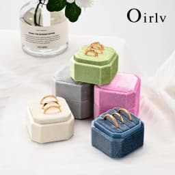 Oirlv Wedding Flanner Ring Box Engagement Triple Slot Square Ring Box Modern Wedding Marry Gifts Muti Color 1/2/3 Slots Ring Box