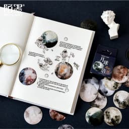 45 Pcs Moon Mini Paper Stickers Cute Creative for DIY Album Diary Scrapbooking Label Stationery School Supplies
