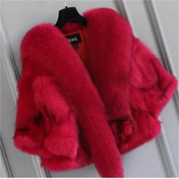 Autumn and Winter Real Fox Fur Coat Shawls Neckline Jacket Women Natural Fur Vest Shawl Short Trend Personality Lady Fur Poncho