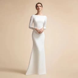 Customized Simple Mermaid Button Wedding Dresses Long Sleeves Ivory Bridal Gowns for Bride Satin Lace Vestidos De Novia 2024