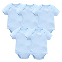 5 Pcs Set Baby Boys Clothes 100% Cotton Solid Black Short Sleeve Blank Baby Bodysuits Body Bebe Newborn Jumpsuit Plain 0-24 M