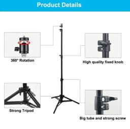 Extendable Portable Phone Bracket for HY300 Pro Mini Projector Travel Tripod Stand Mount Max Load-Bearing 1.5kg