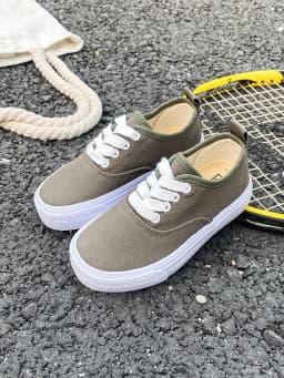 1059-1 Minimalist Style Solid Color Boys and Girls Low Top Children's Canvas Shoes Fluorescent Candy Baby Casual Board Shoes C