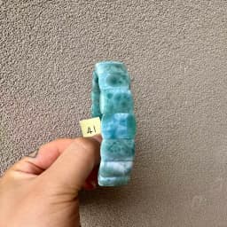2026 AAA Grade Natural Larimar/Copper Pectolite Bead 10x14mm Bracelet Dominicana Genuine Larimar Gemstone Bangle Woman Wholesale