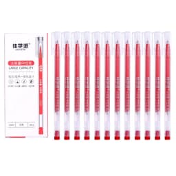 12 Pcs/Set 0.5MM Large Capacity Neutral Gel Pen Signature Student Exam Pens Black Blue Red SCHOOL Office Stationery Supplies