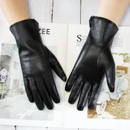 Summer Driving Thin Sheepskin Leather Gloves Women's Touch Screen Single Unlined Straight Style Motorcycle Riding Gloves