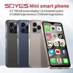 SOYES F9 Max 4G LTE Mini Smartphone Android 12 Octa-Core 4.3 Inch 6GB+128GB Mobile Phone 2750mAh Type-C OTG Small Phone Face ID