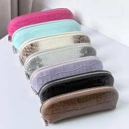Himalaya Crocodile Pattern Cowhide Makeup Brush Storage Bag New Luxury Large Capacity Genuine Leather Lipstick Cosmetic Bag