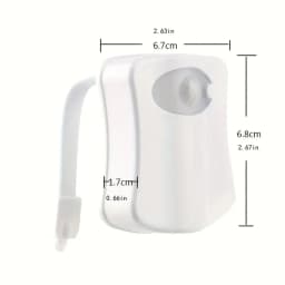 HOMEFISH Mini Kawaii Motion Sensor LED Night Light 16/8 Colors USB Rechargeable Stick-on Toilet Bathroom Lamp