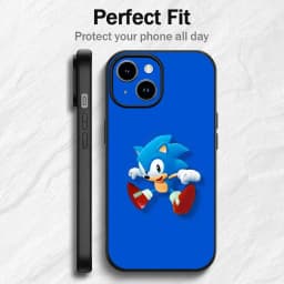 Cartoon Hedgehog S-Sonices Phone Case For IPhone12 13 14 15 16 17Pro Max Plus Classic Black Soft Shell