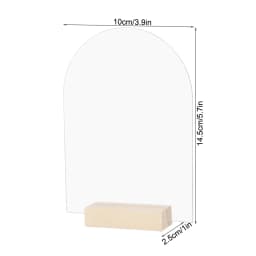 10Pcs Acrylic Wedding Table Number Sign DIY Blank Clear Display Signs with Wooden Base for Wedding Party Event Table Decoration