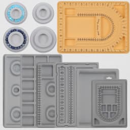 Flocked Bead Board Bracelet Necklace Beading Organizer Tray Design Measuring Tool for DIY Jewelry Making Craft Accessories