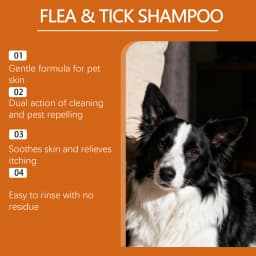 Anti Flea Tick Pet Shampoo Clean Fur Eliminate Fleas Ticks Repel Parasites Soothe Irritated Skin Gentle Dog Cat Grooming Shampoo
