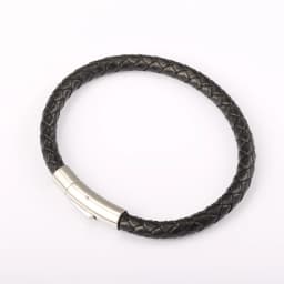 4mm 6mm Stainless Steel Clasp Simple Design Bangles Red Black Brown Men's Man-made Leather Bracelets LB775
