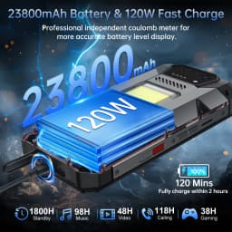 Unihertz Hike 8849 Rugged Smartphone Android 14 with 200 Meter Flashlight 23800mAh Dual Speaker 24GB 512GB G200 CPU NFC