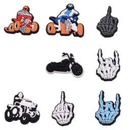 Skull Shoe Charms for Crocs Accessories Punk Badge Unisex Sandals Buckle Men Pins Decoration Jeans Wholesale Shoes Accessories