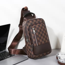 New Style Waist Packs Men Chest Bag High Quality PU Leather Crossbody Bags For Men Fashion Trend Men Bag Chest Pack Shoulder Bag