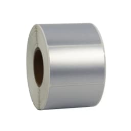Silver Paper 50*25mm*1500pcs/Roll Thermal Transfer Blank PET Barcode Labels Adhesive Printed Label Sticker