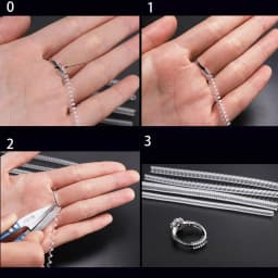 4pcs/lot Transparent Spiral Based Ring Tools Spring Coil Ring Size Adjuster Guard Tightener Reducer Resizing Tool For Jewelry