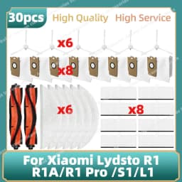 Compatible for Xiaomi Lydsto R1 /R1A /R1 Pro /S1 /L1 Parts Main Side Brush Hepa Filter Mop Pad Dust Bag Replacement Parts