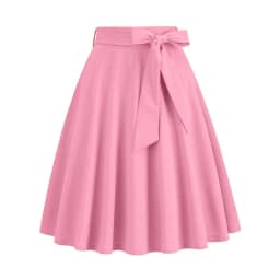 Women Retro Vintage Midi Long Skirt Solid Elegant Faldas High Waist A Line 50s Swing Skirts