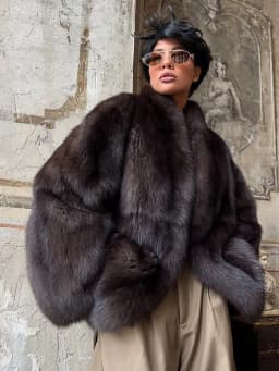 Women Brown Medium-length Fur Coat Lapel Hidden Button Loose Elegant Outerwear 2025 Fashion Office Lady Commute Overcoat New
