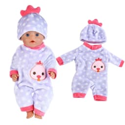 Doll Winter Clothes Fits for 17 Inch Baby Doll Kitty Outfit Set for 40cm Reborn Baby Doll Coat Hoodie Suit for Toy Wear