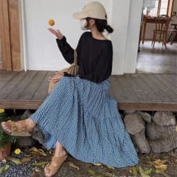 2025 Summer Korean Version High Waisted Elastic Floral Skirt for Women Loose and Slimming A-line Skirt for Women Silk Skirt