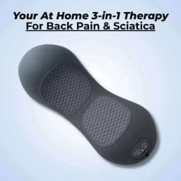 Okayso 3 in 1 Lumbar Support Pillow Adjustable Height Back Massager Waist Pillow with Heat Memory Foam Back Pillow