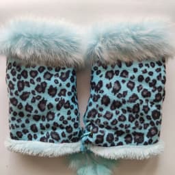 Female Rabbit Hair Wrist Gloves Fingerless Computer Typing Mittens Winter Women Suede Leather Warm Thick Cashmere Gloves G58