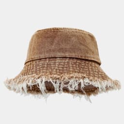 Unisex Trendy Autumn Solid Tassel Edge Washed Denim Summer Bucket Hat For Women Best Matched Sunshade Beach Fisherman Cap Gift