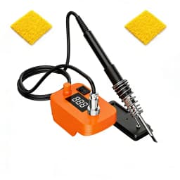 Nananuu 60W PCB Cordless Electric Soldering Iron Set Kit Switch Adjustable Temperature LCD Welding Tool Ceramic Heater Soldering