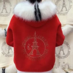 Autumn And Winter New Warm Solid Color Thick Hooded Imitation Mink Fur Coat With Rhinestone And Fur Collar Women's Top Cardigan