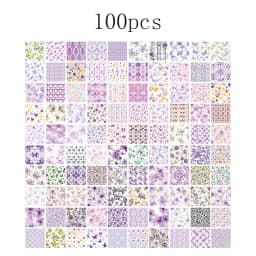 100pcs Vintage Paper Multi Style Deco Retro Stationery Supplies Writing Paper Junk Journal Label Scrapbooking Material Supplies