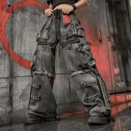 Y2k Complex Heavy Industry Workwear Jeans Casual Denim Pants High Waist Straight Wide Leg Jeans Harajuku Hip Hop Women Clothing