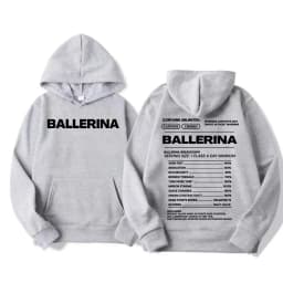 Funny Ballet Dancer Gift Letters Print Hoodies Men Women Clothing Fashion Aesthetic Sweatshirts Fleece Casual Long Sleeve Hoodie