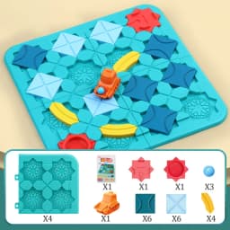 Kid Road Building Maze Game 118 Challenge Logical Thinking Montessori Educational Puzzle Toy Builder Maze Racer Board Game Gift