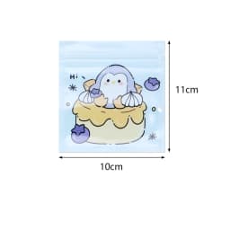 20pcs/lot 10X11cm Cute Ziplock Bag Multiolor Plastic Candy Snack Pouches Cartoon Pattern Reusable Jewelry Gifts Packaging Bags