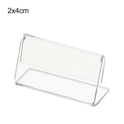 L-Shaped Acrylic Mini Label Stand Logo Display Booth Name Price Card Retail Bread Buffet Acrylic Transparent Price Card