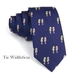 New Blue Red Printed Men's Tie Animal Anchor Air Balloon Pattern Slim Skinny Necktie Business Party Narrow Gravatas Male Tie