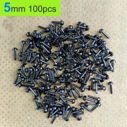 100Pcs DIY Black Plastic Safety Eyes For Toys Crafts Teddy Bear Doll Accessories Animal Making Doll Accessories 3mm/4mm/5mm/6mm