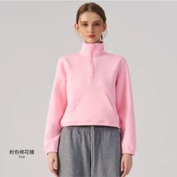 Women Half Zip Pullover Stand Collar Sweatshirt Autumn Winter Outdoor Sports Long Sleeve Top Tennis Fitness Yoga Jacket