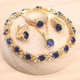 925 Silver Jewelry Sets For Women Magic Rainbow Zircon Gold Color Wedding Earrings Stones Bracelets Rings Pendant Necklace Set