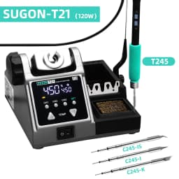 SUGON T21 Soldering Station Compatible Original Soldering Iron Tip 210/245/115 Handle Control Temperature Welding Rework Station