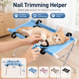 Pet Nail Trimming Hammock Table Portable Cat Small Dog Grooming Stand Breathable Mesh Bathing Brushing Helper