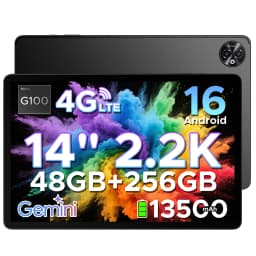 DOOGEE Tablet PC 2 in 1 Tab E3 Max Gmini AI 14 "screen 2.2K Battery mAh Android 16 48Go(8 + 40) 256 Go Helio G100 AI Tablet