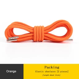 Round Elastic Shoelaces for Sneakers Metal Head Shoe Laces Outdoor Leisure Shoelace for Women Man Shoestrings Accessories 1 Pair