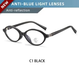 KANDREA Classics Small Frames Anti Blue Ray Myopia Glasses Women Retro Oval Reading Glasses Anti-reflection Prescription Eyewear