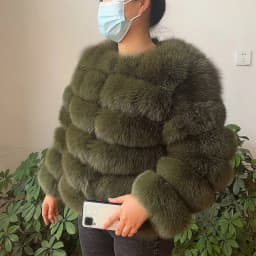100% Natural Fur Jacket Real Fur Coat Winter Jacket Women Natural Fox Fur Luxury Fashion 50cm Short Jacket Wholesale Hot 2022
